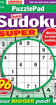 PuzzleLife PuzzlePad Quick Sudoku Super - Issue 56 - 11.2025 - English